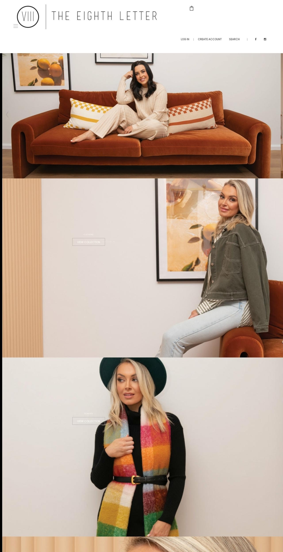 theeighthletter.com.au shopify website screenshot