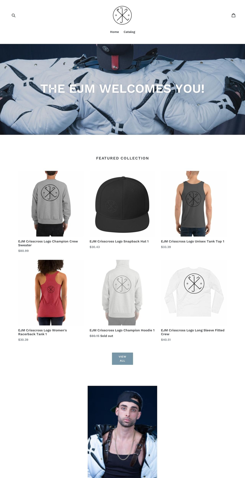 theejm.com — Shopify storefront screenshot