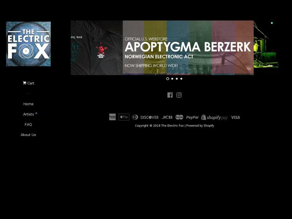 theelectricfox.com shopify website screenshot