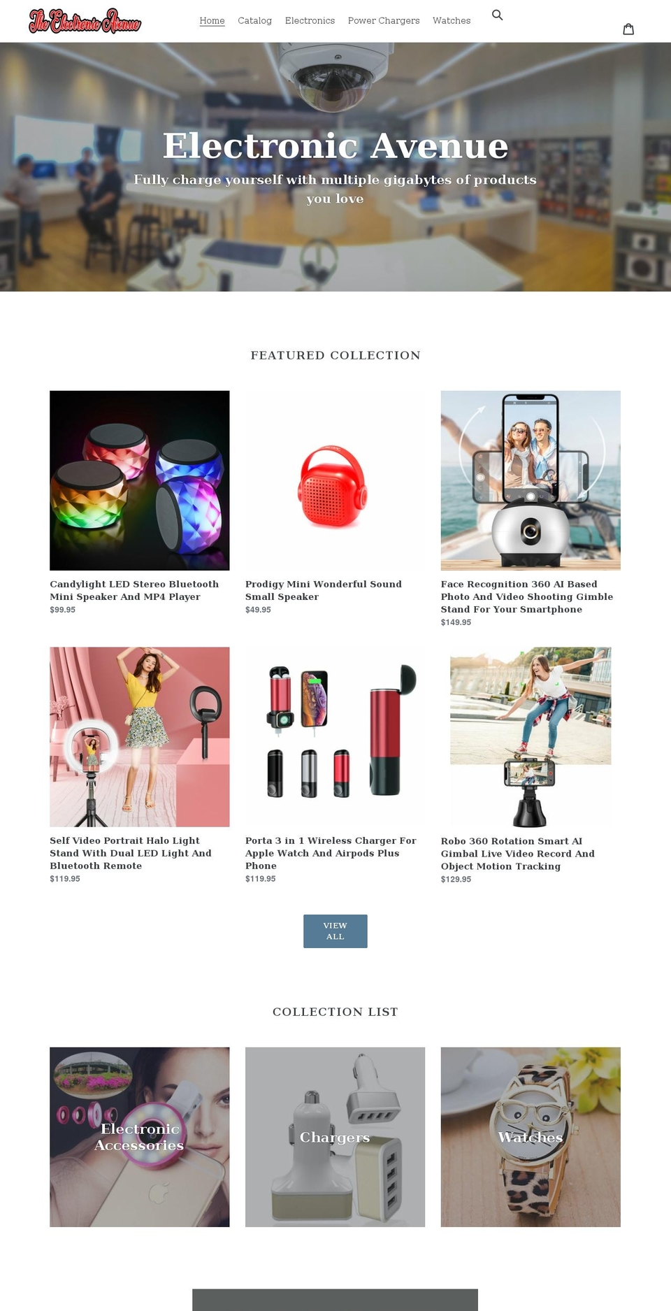 theelectronicavenue.com shopify website screenshot