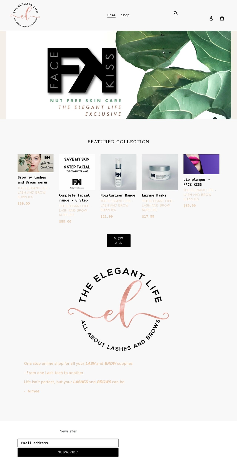 theelegantlifeau.com shopify website screenshot