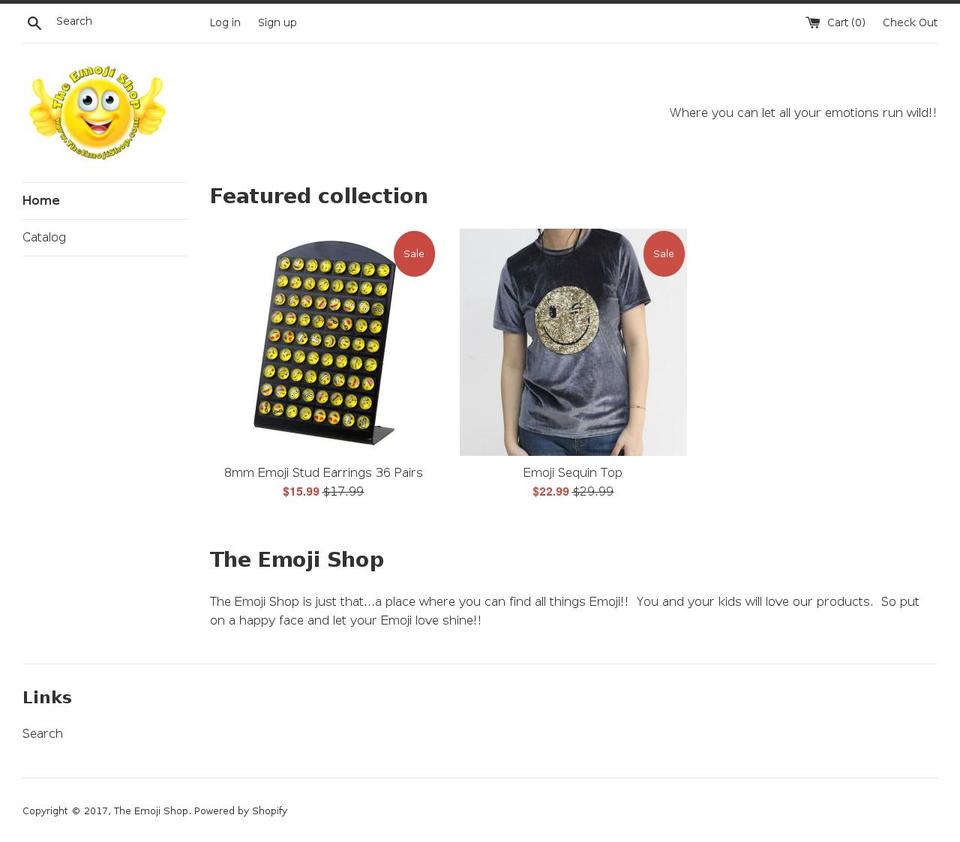 theemojishop.com shopify website screenshot