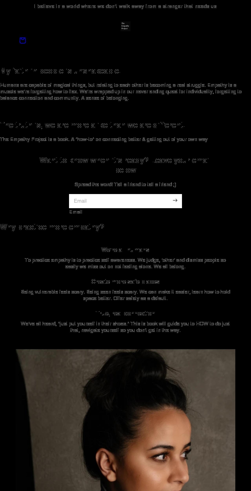 theempathyproject.ca shopify website screenshot