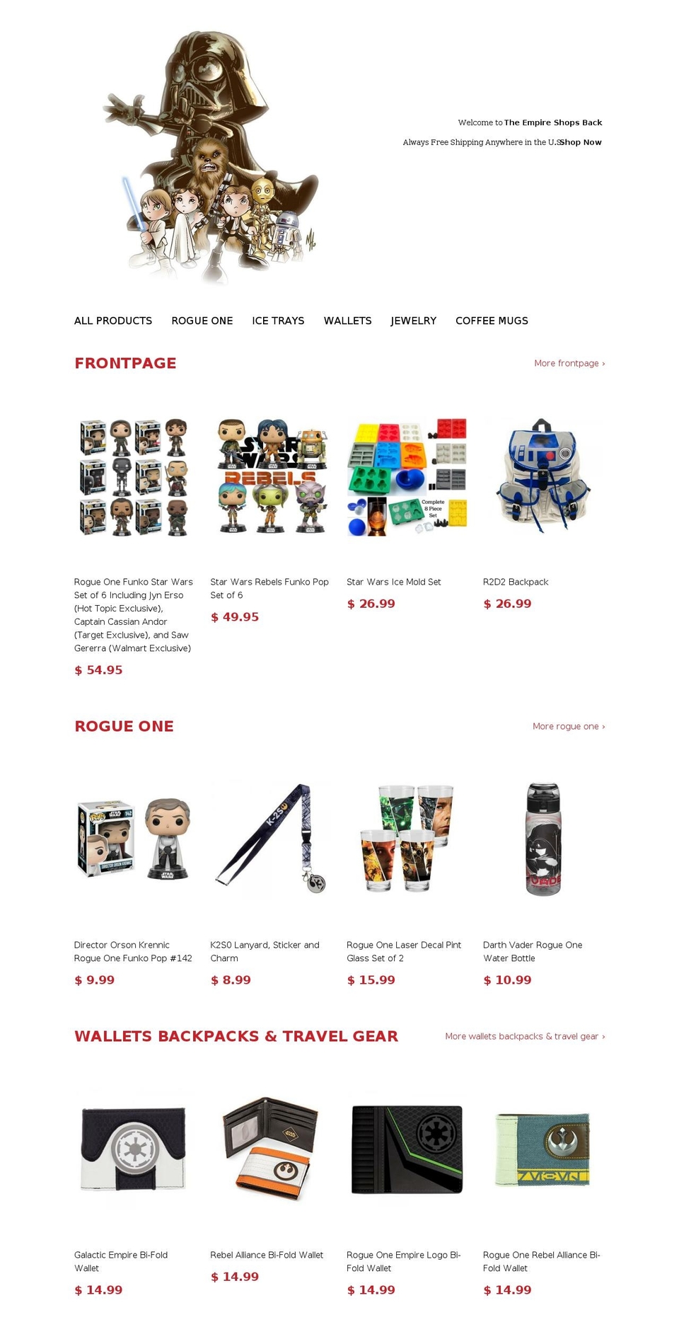 theempireshopsback.com shopify website screenshot