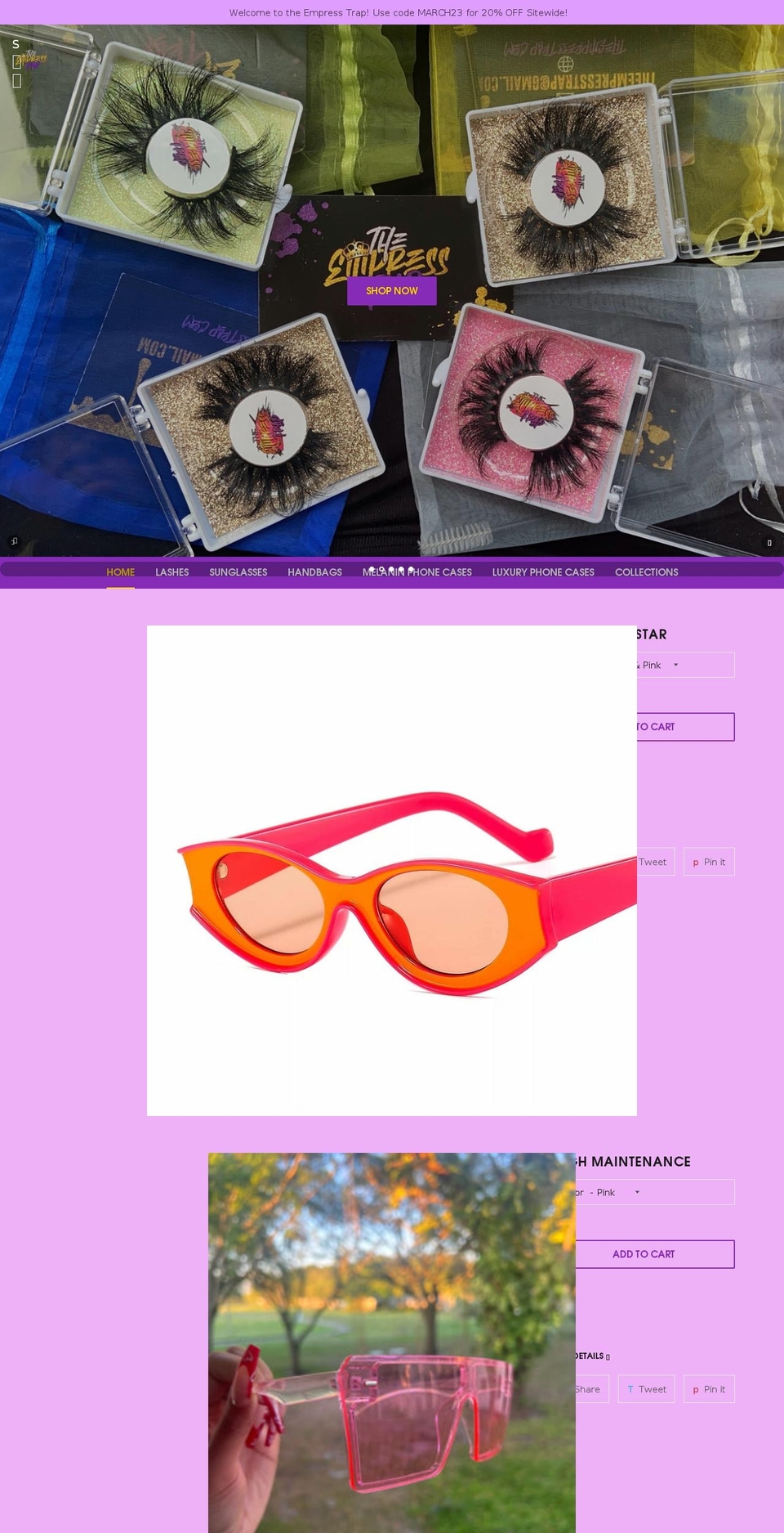 theempresstrap.com shopify website screenshot