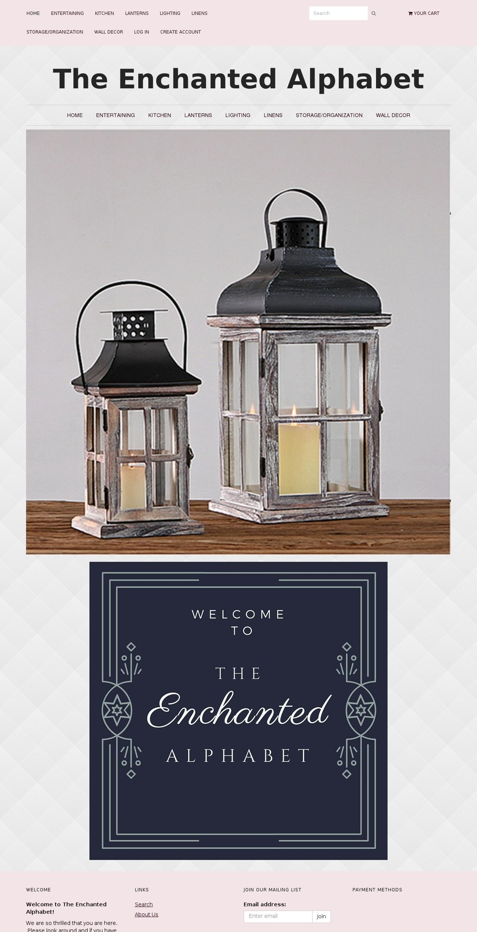 theenchantedalphabet.com shopify website screenshot