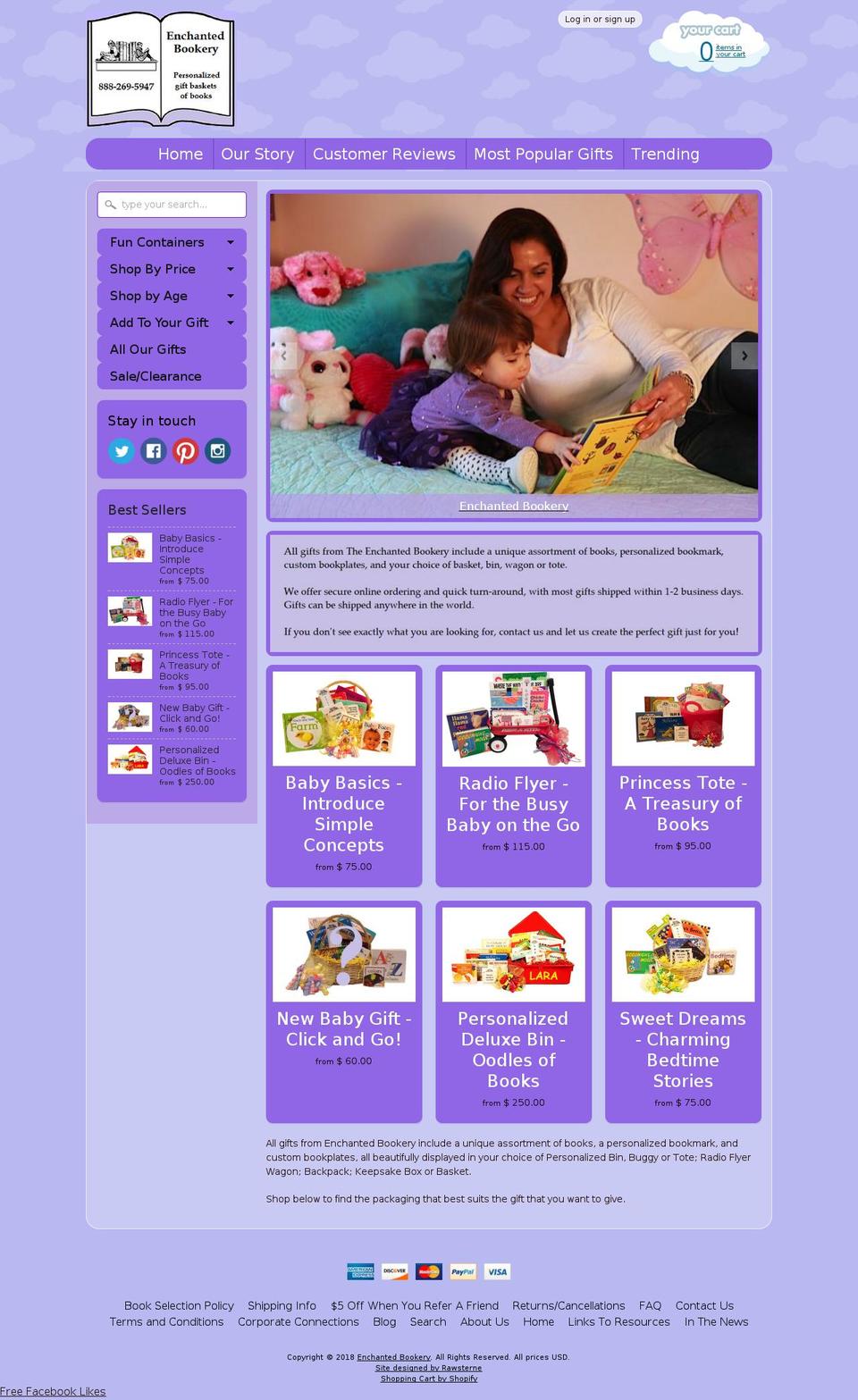 theenchantedbookery.com — Shopify storefront screenshot