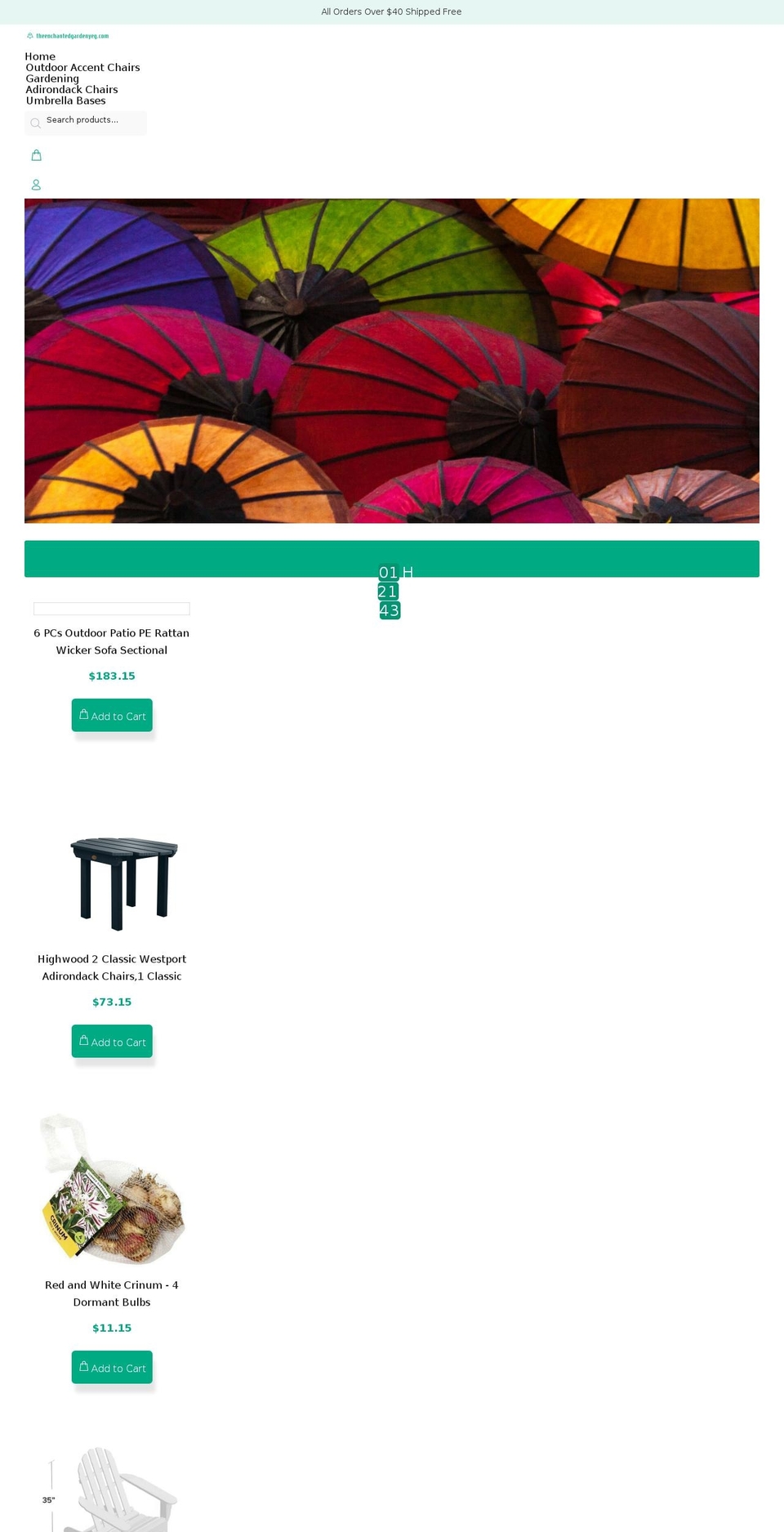 theenchantedgardenyeg.com — Shopify storefront screenshot