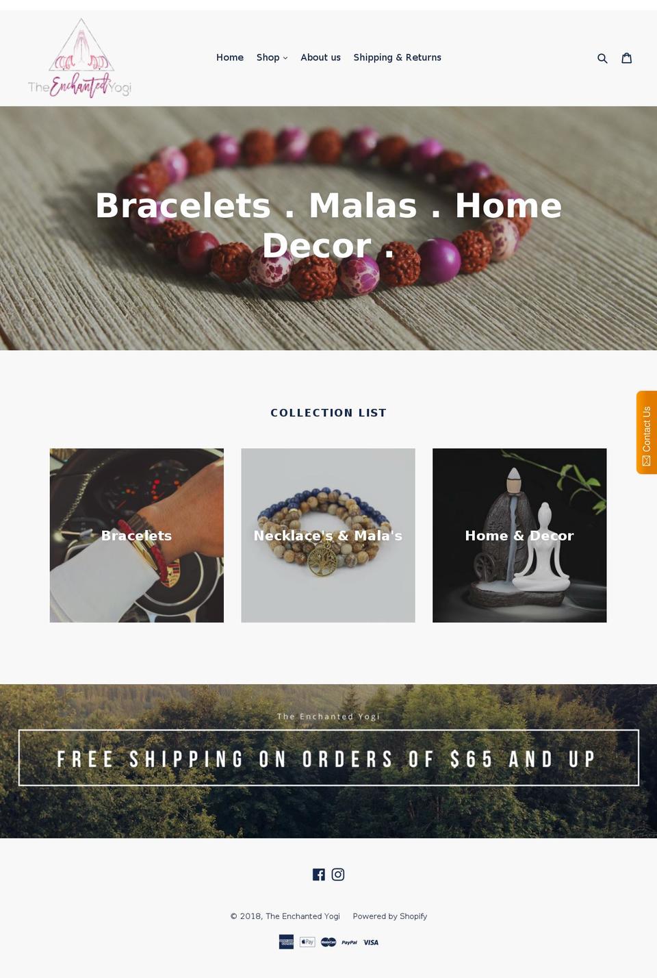 theenchantedyogi.com — Shopify storefront screenshot