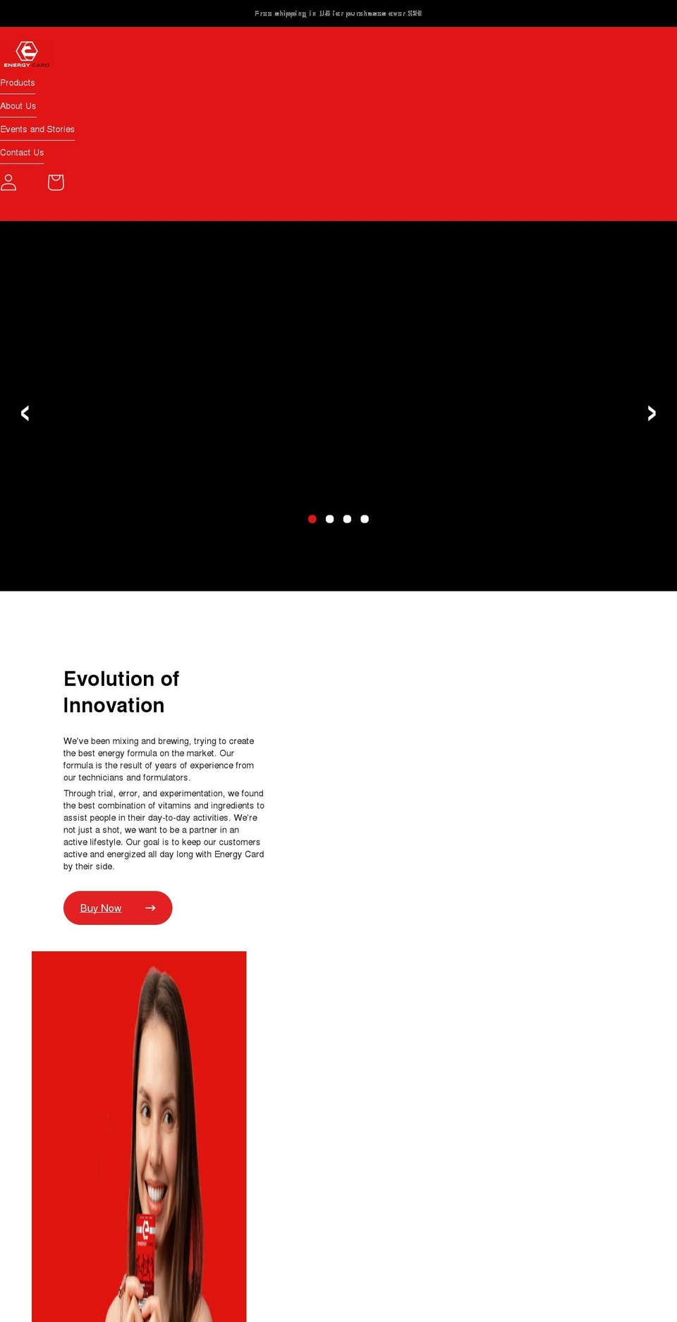 theenergycard.com shopify website screenshot