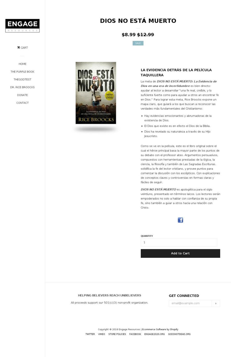theengagingchurch.net shopify website screenshot