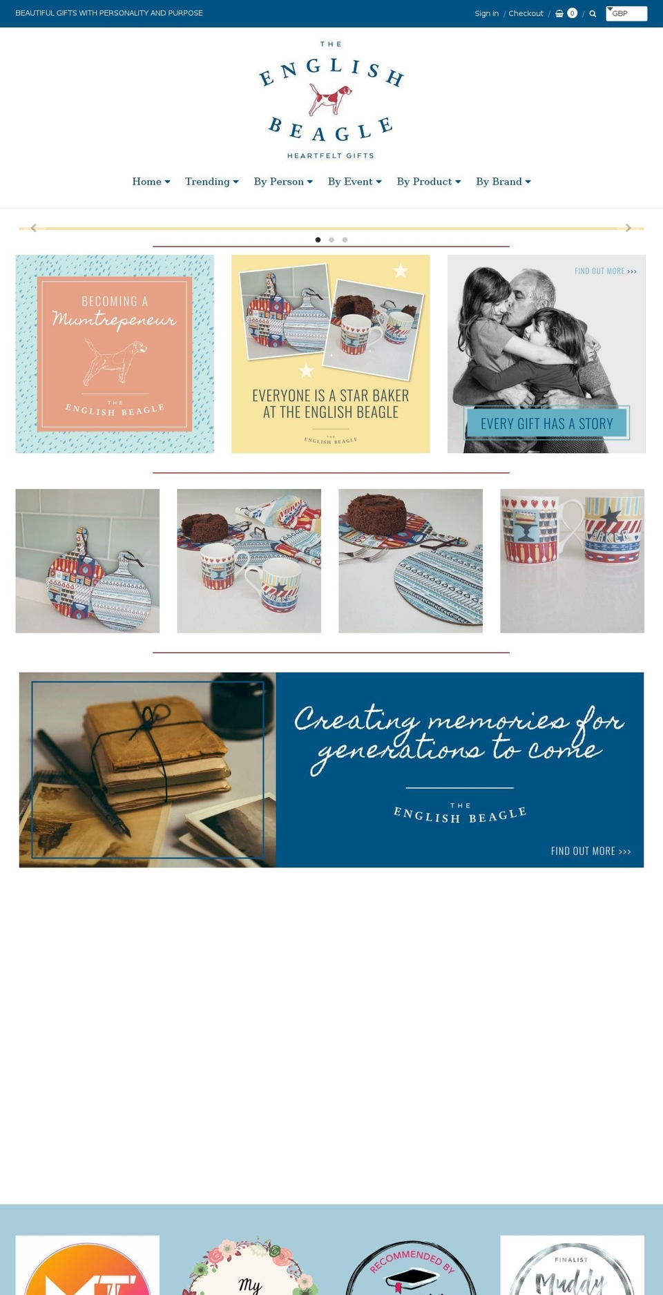 JAN 2018 Shopify theme site example theenglishbeagle.com