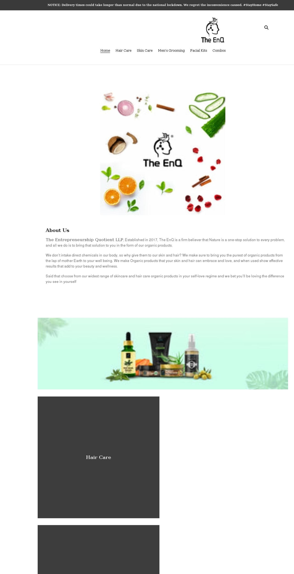 theenqindia.com shopify website screenshot