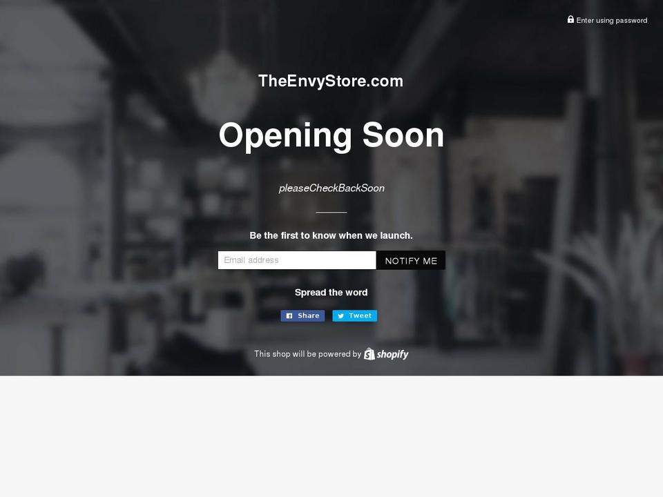 theenvystore.com — Shopify storefront screenshot