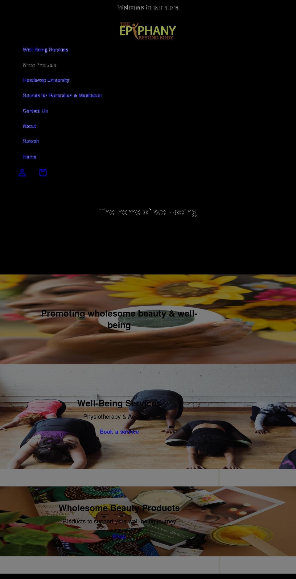 theepiphanybeyondbody.com shopify website screenshot