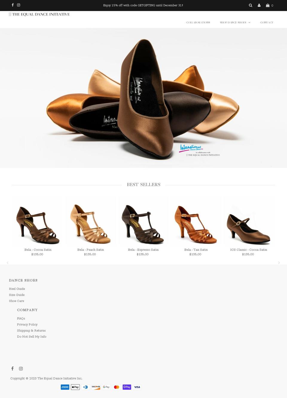 theequaldanceinitiative.com shopify website screenshot