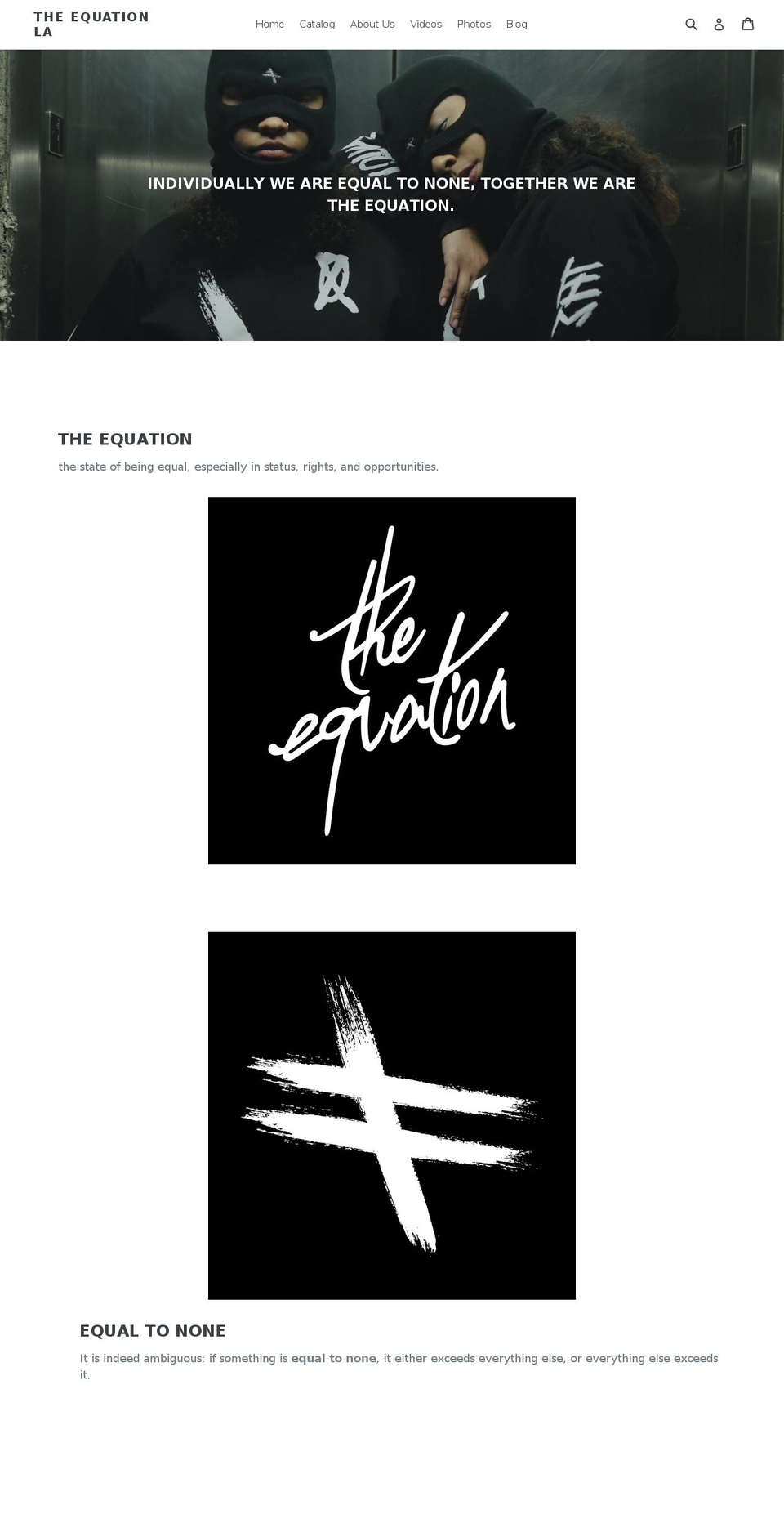 theequationla.com shopify website screenshot