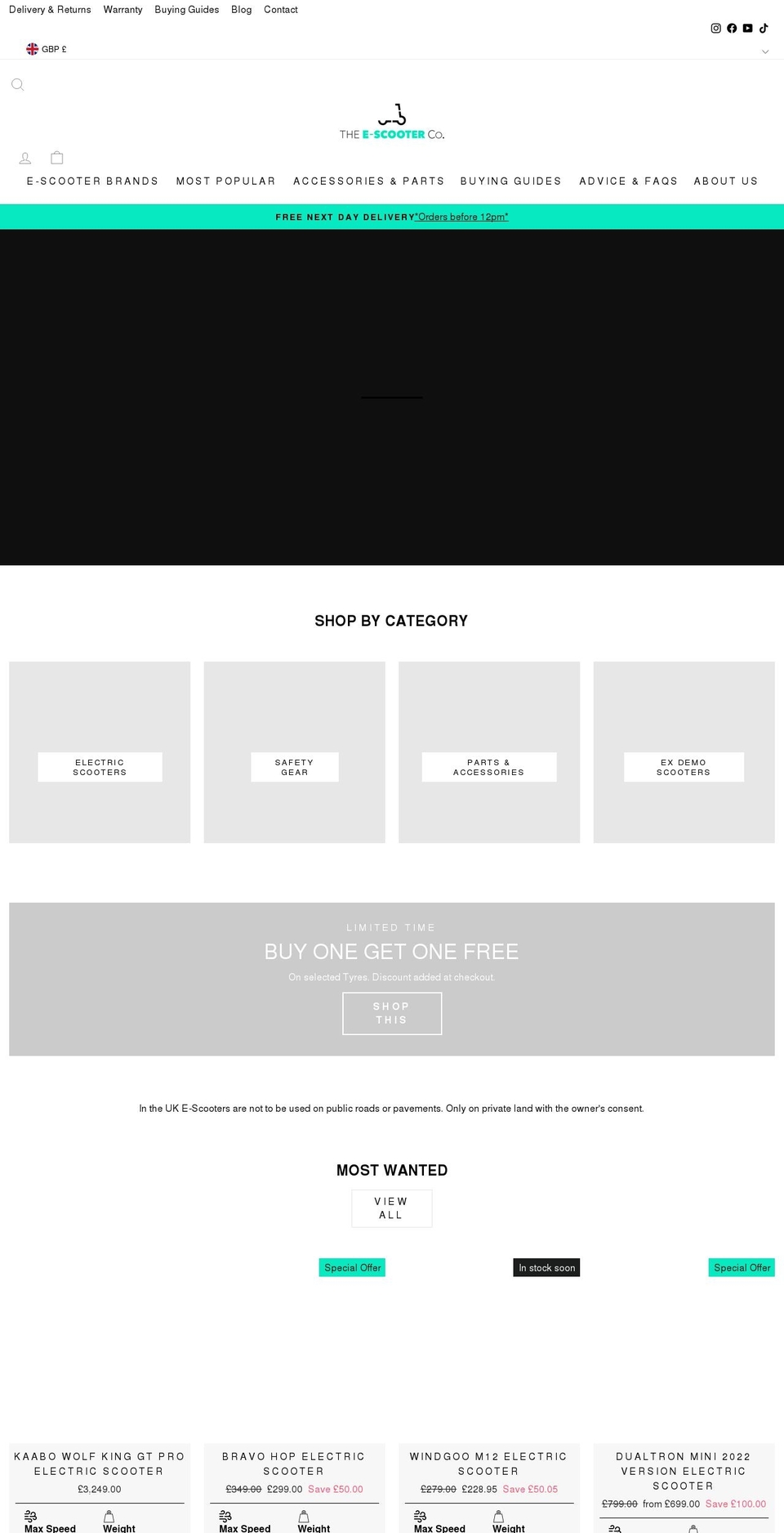 theescooterco.com shopify website screenshot