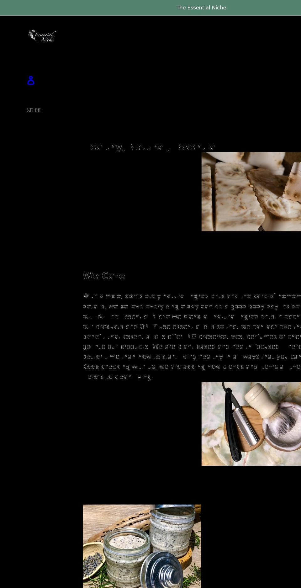 theessentialsniche.com shopify website screenshot