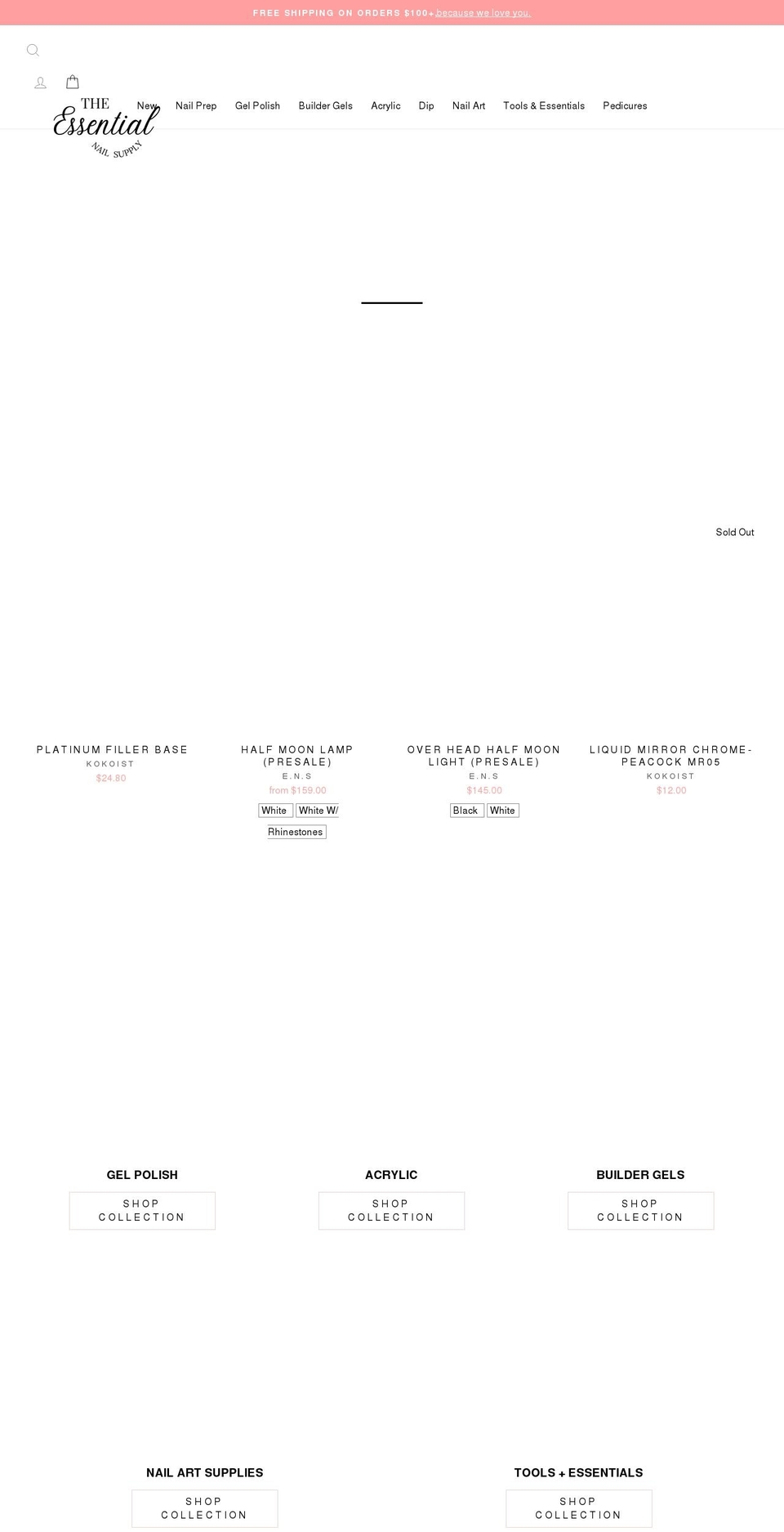 theessentialsupply.net shopify website screenshot