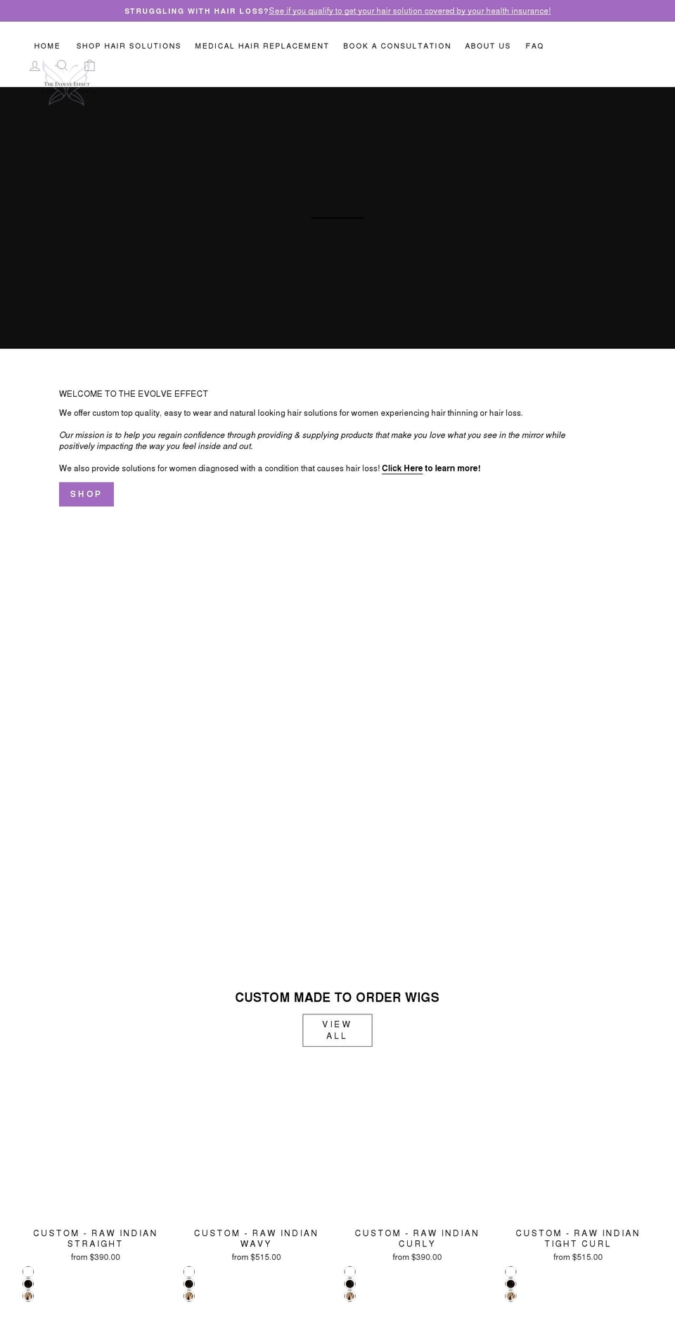 theevolveeffect.com shopify website screenshot