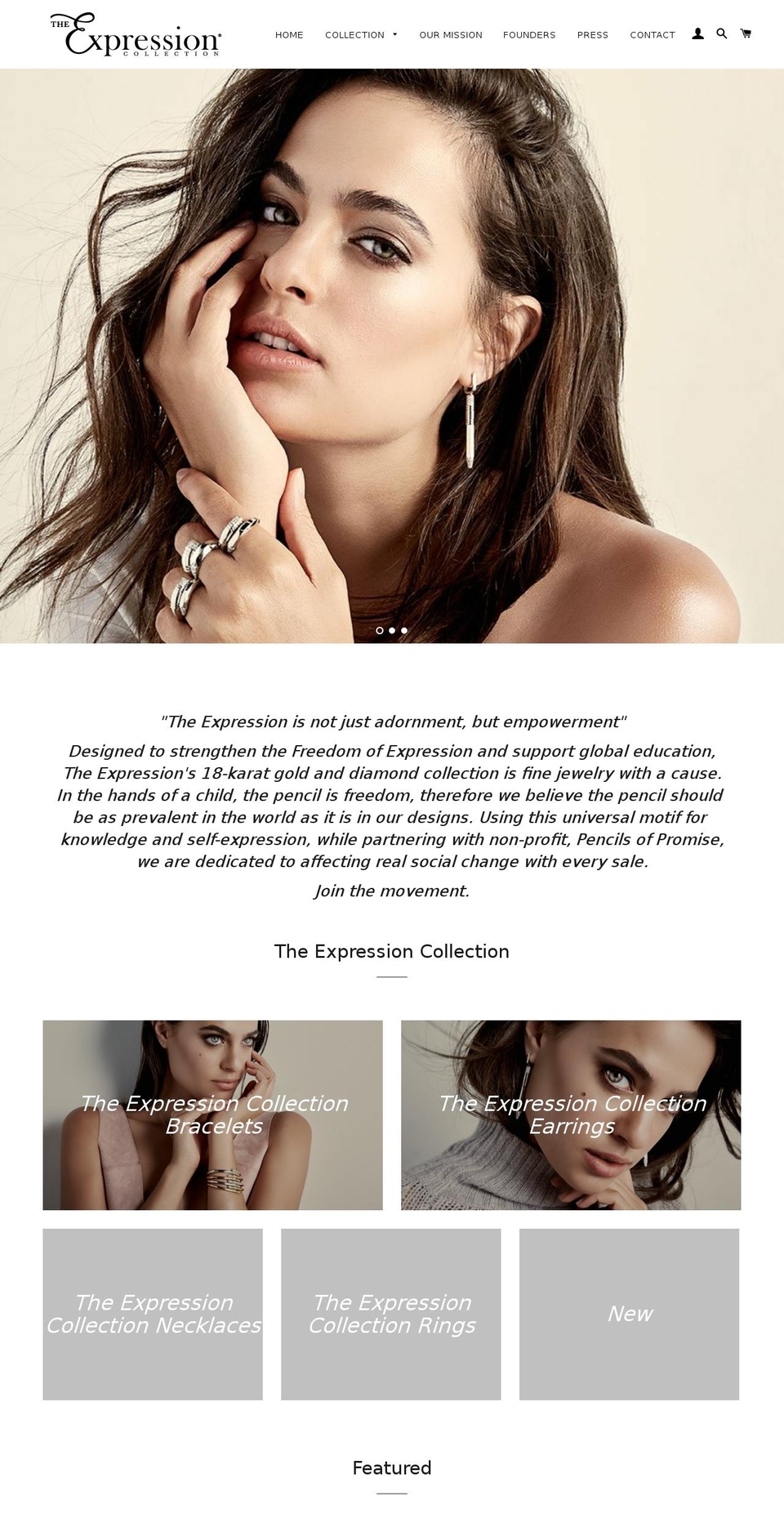 theexpressioncollection.com — Shopify storefront screenshot
