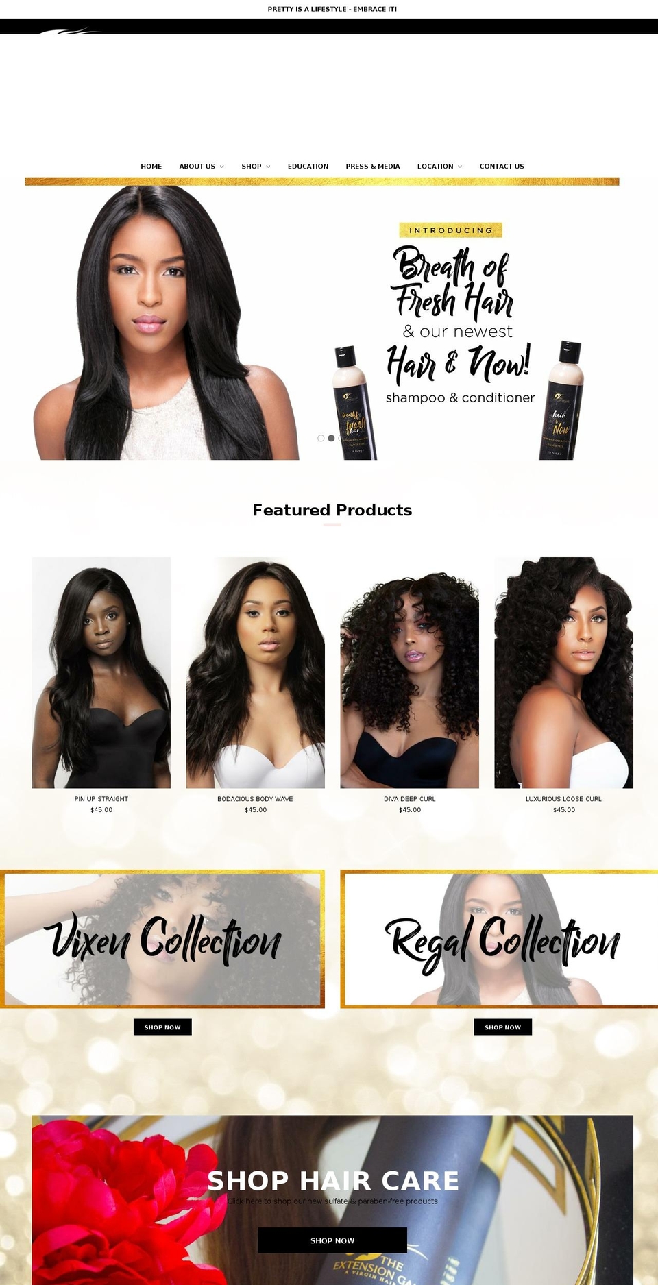 theextensiongallery.com shopify website screenshot