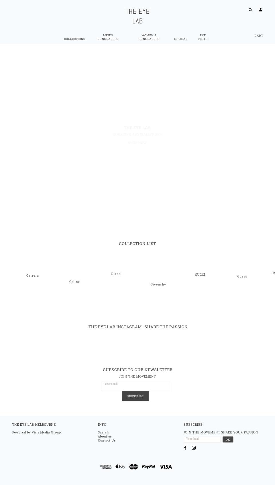theeyelab.net shopify website screenshot
