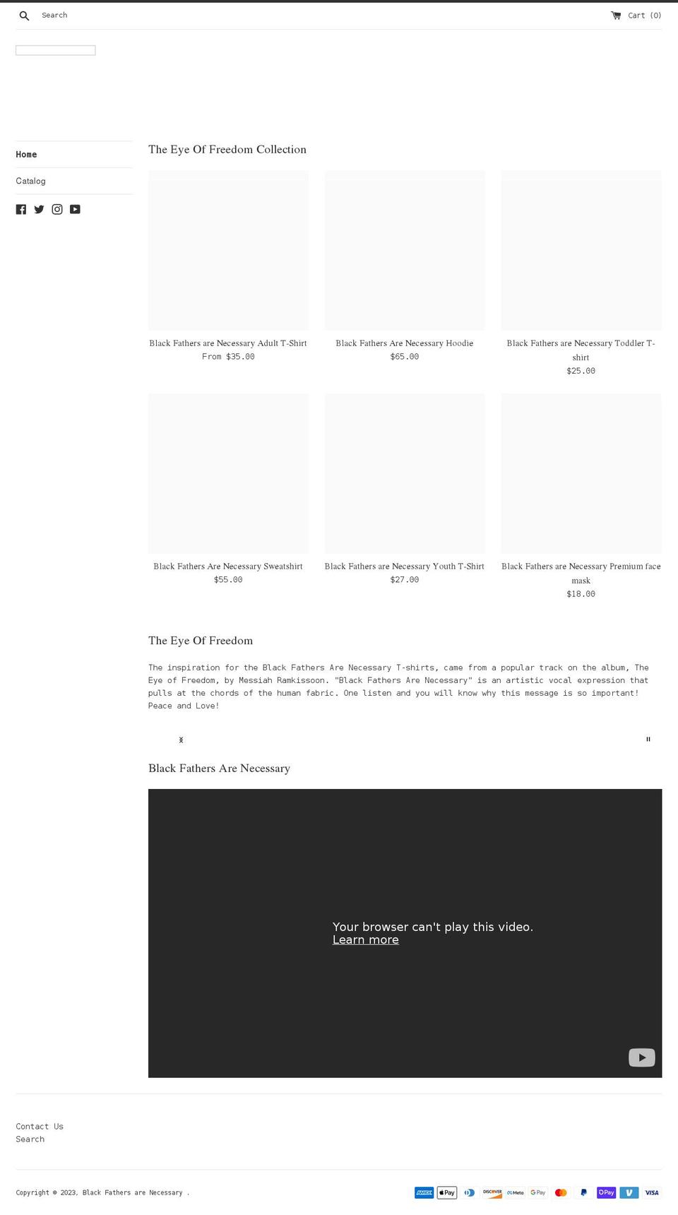 theeyeoffreedom.com shopify website screenshot