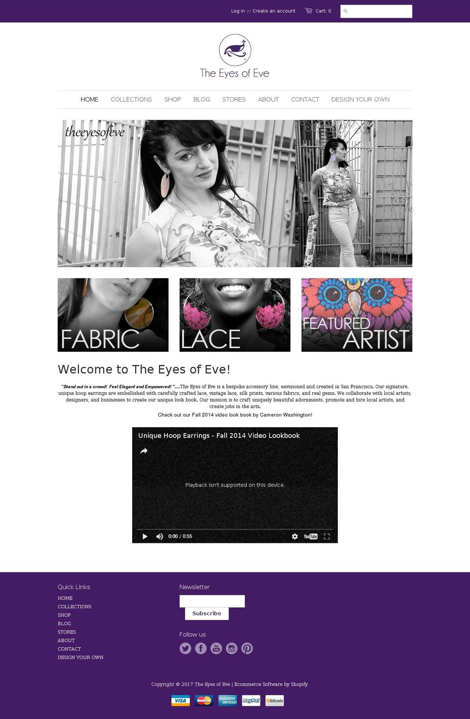 theeyesofeve.com shopify website screenshot