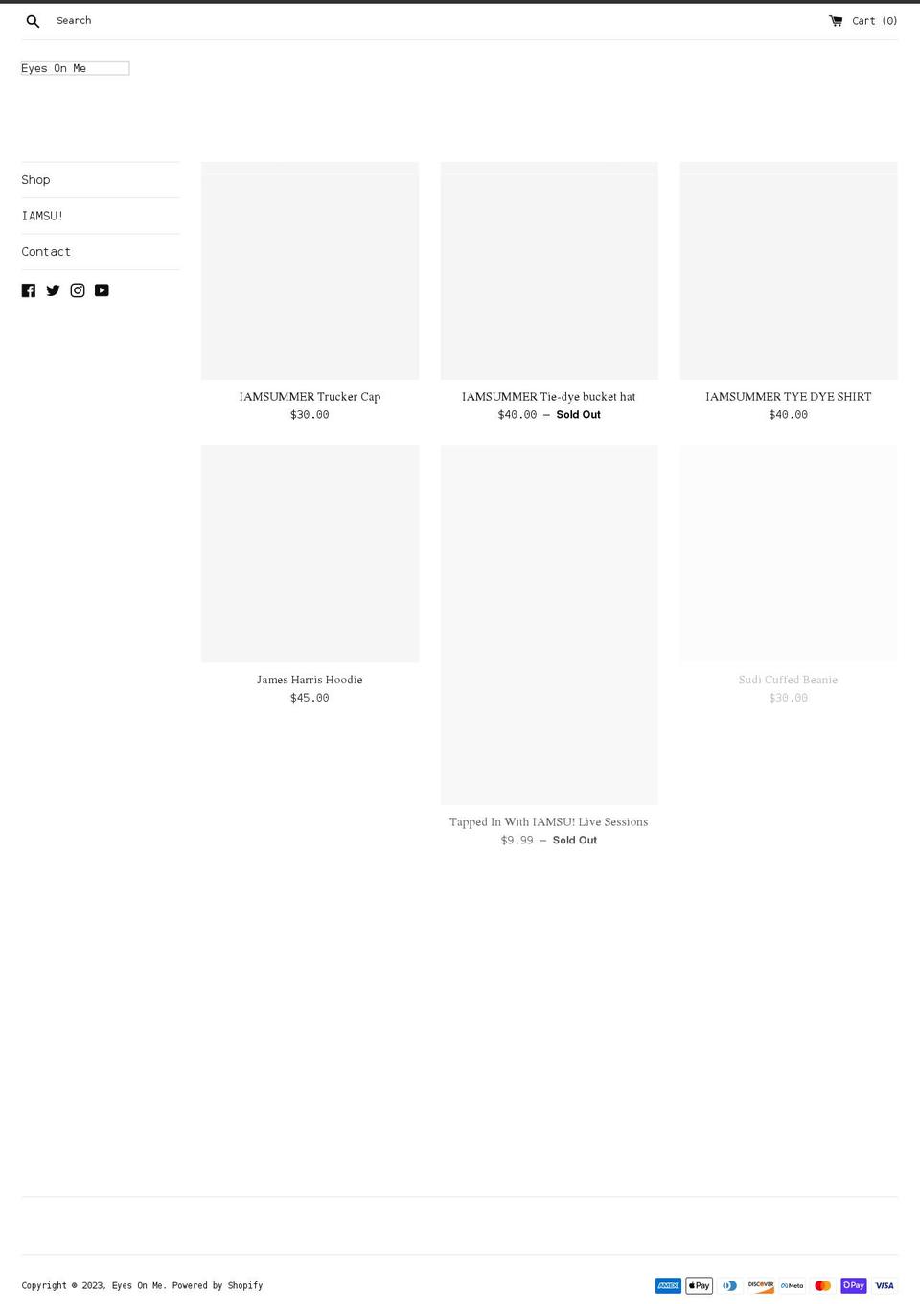 theeyesonmestore.com shopify website screenshot