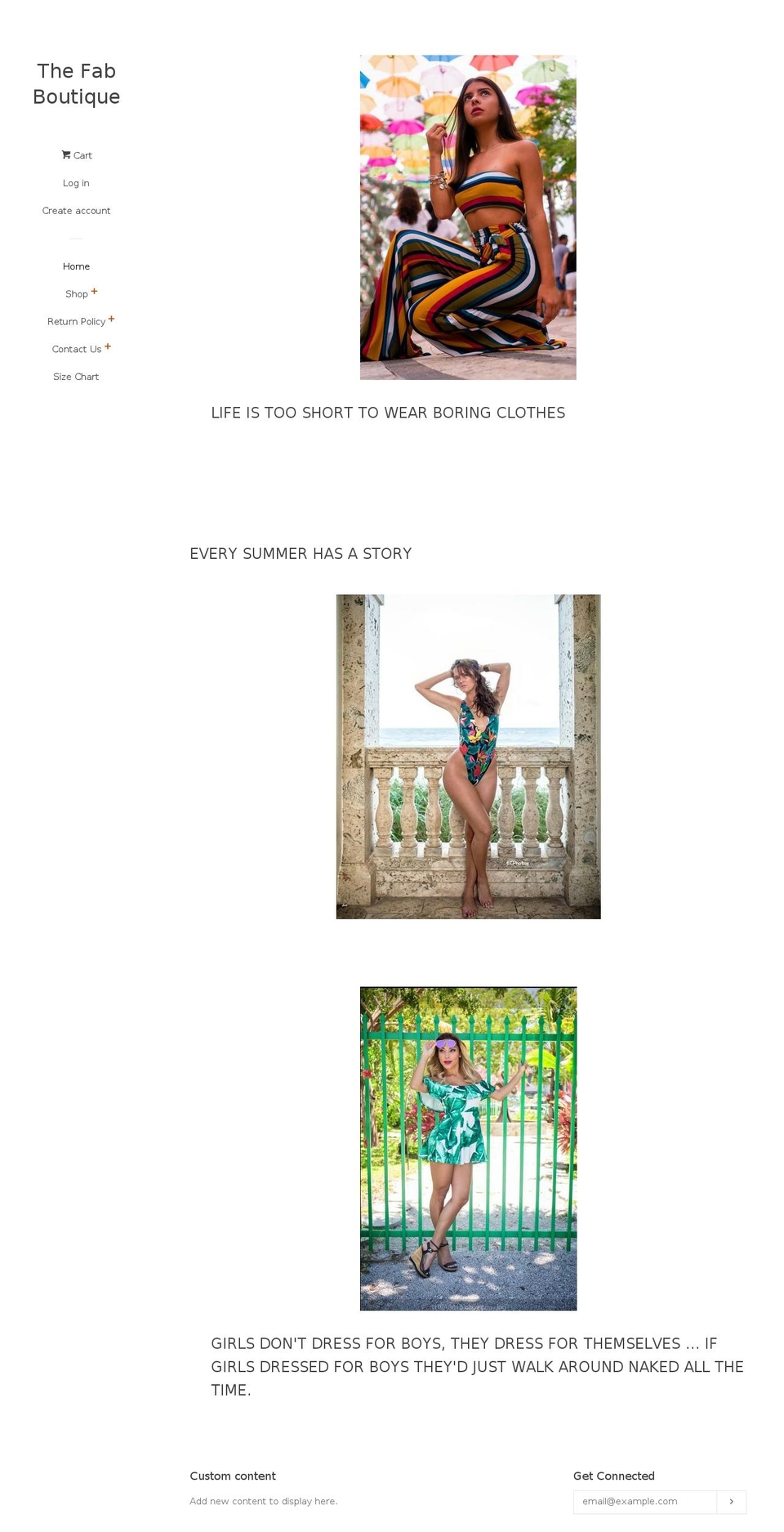 thefabboutiques.com — Shopify storefront screenshot