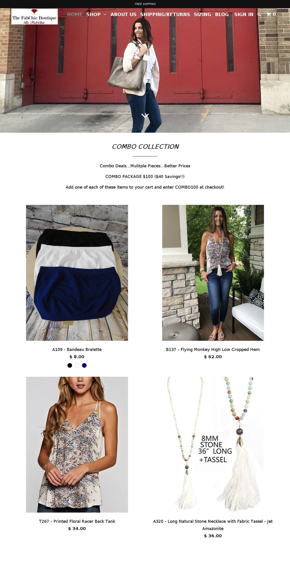thefabchicboutique.com shopify website screenshot