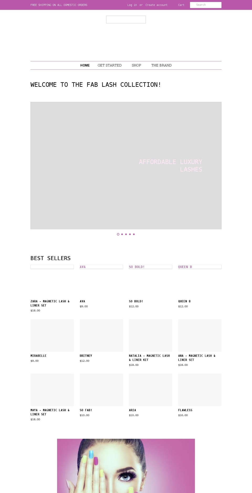 thefablash.com shopify website screenshot