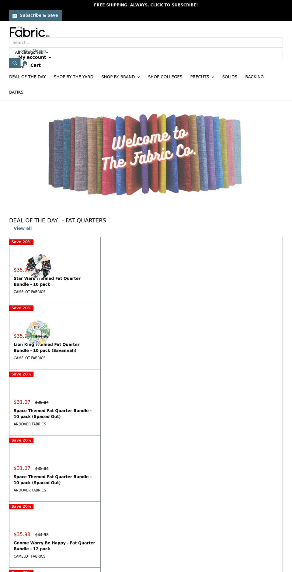 thefabric.co shopify website screenshot