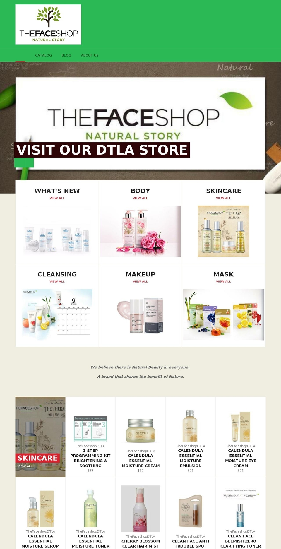 thefaceshopdtla.com shopify website screenshot