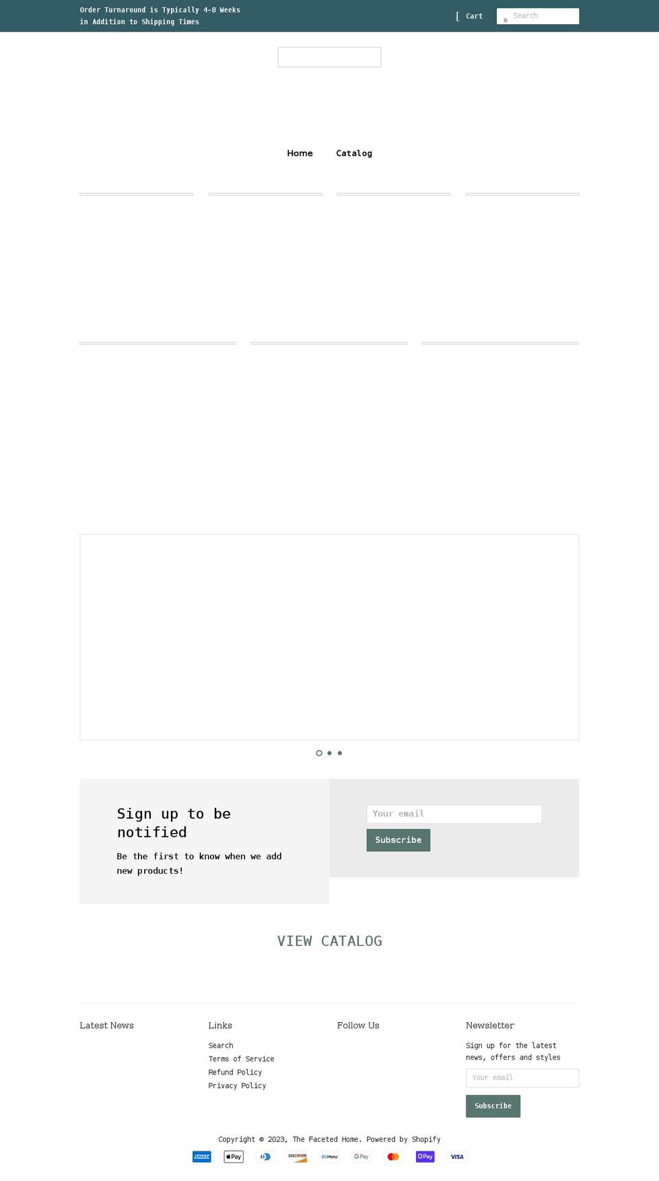 thefacetedhome.com shopify website screenshot