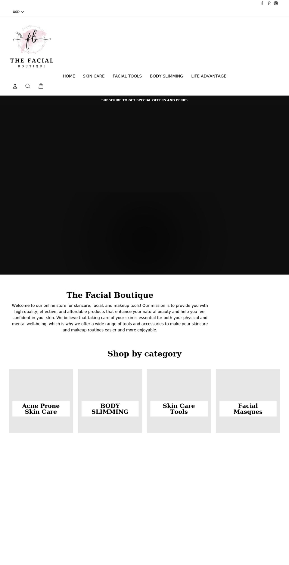 thefacialboutique.com shopify website screenshot