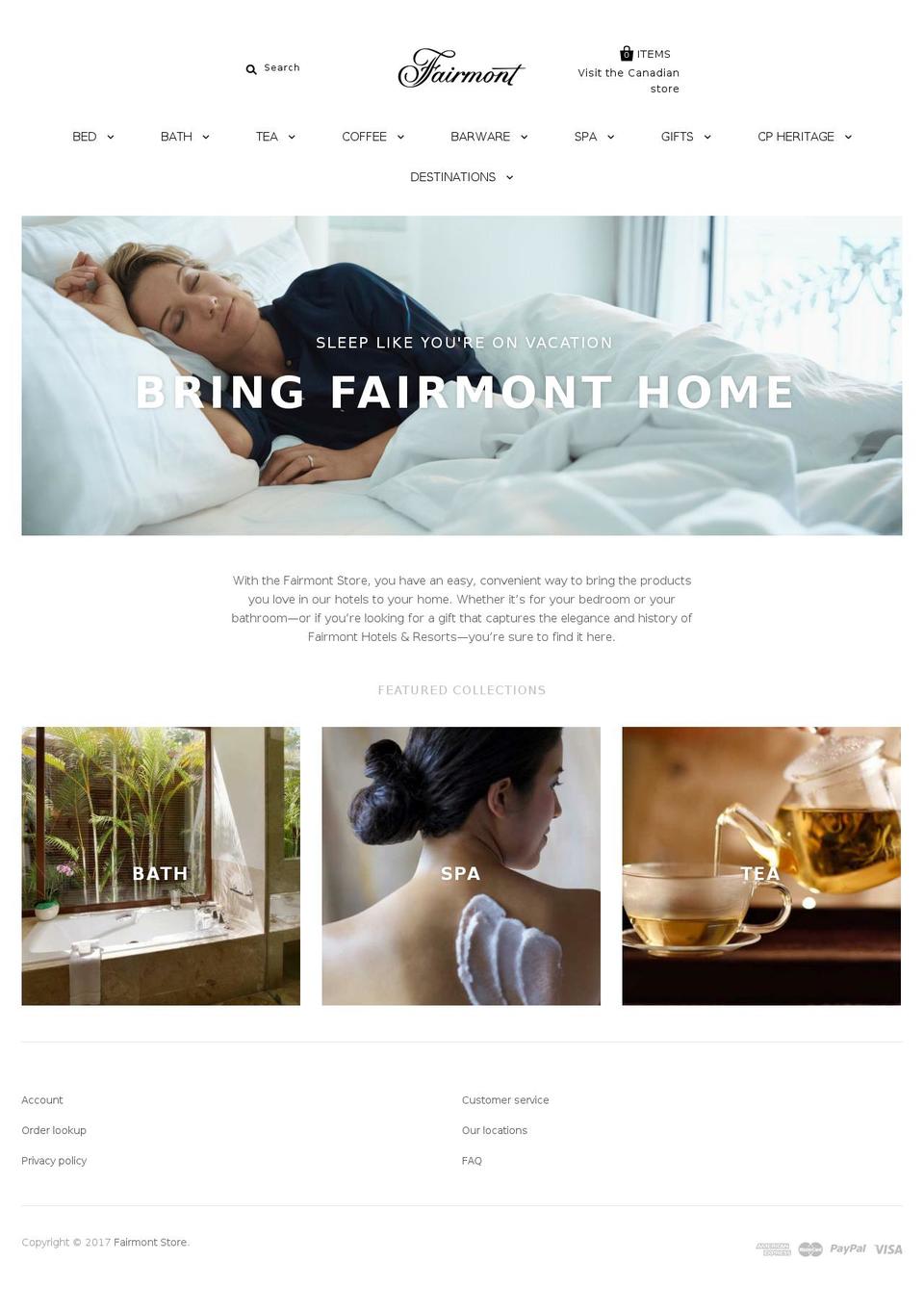 thefairmontstore.com shopify website screenshot