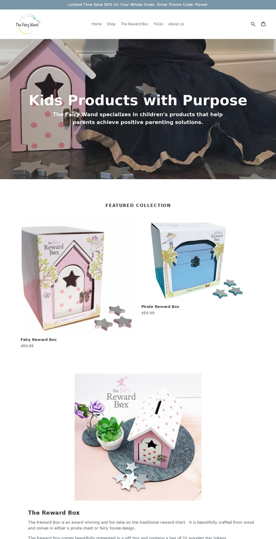 thefairywand.com — Shopify storefront screenshot