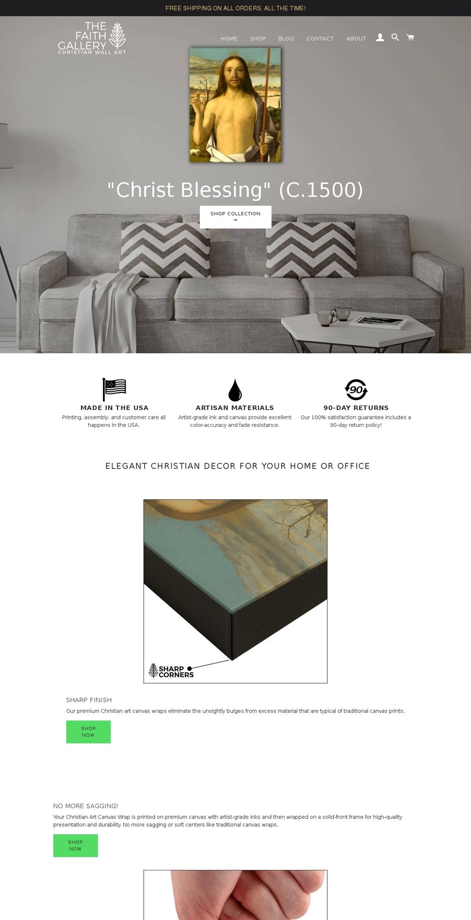 thefaithgallery.com — Shopify storefront screenshot