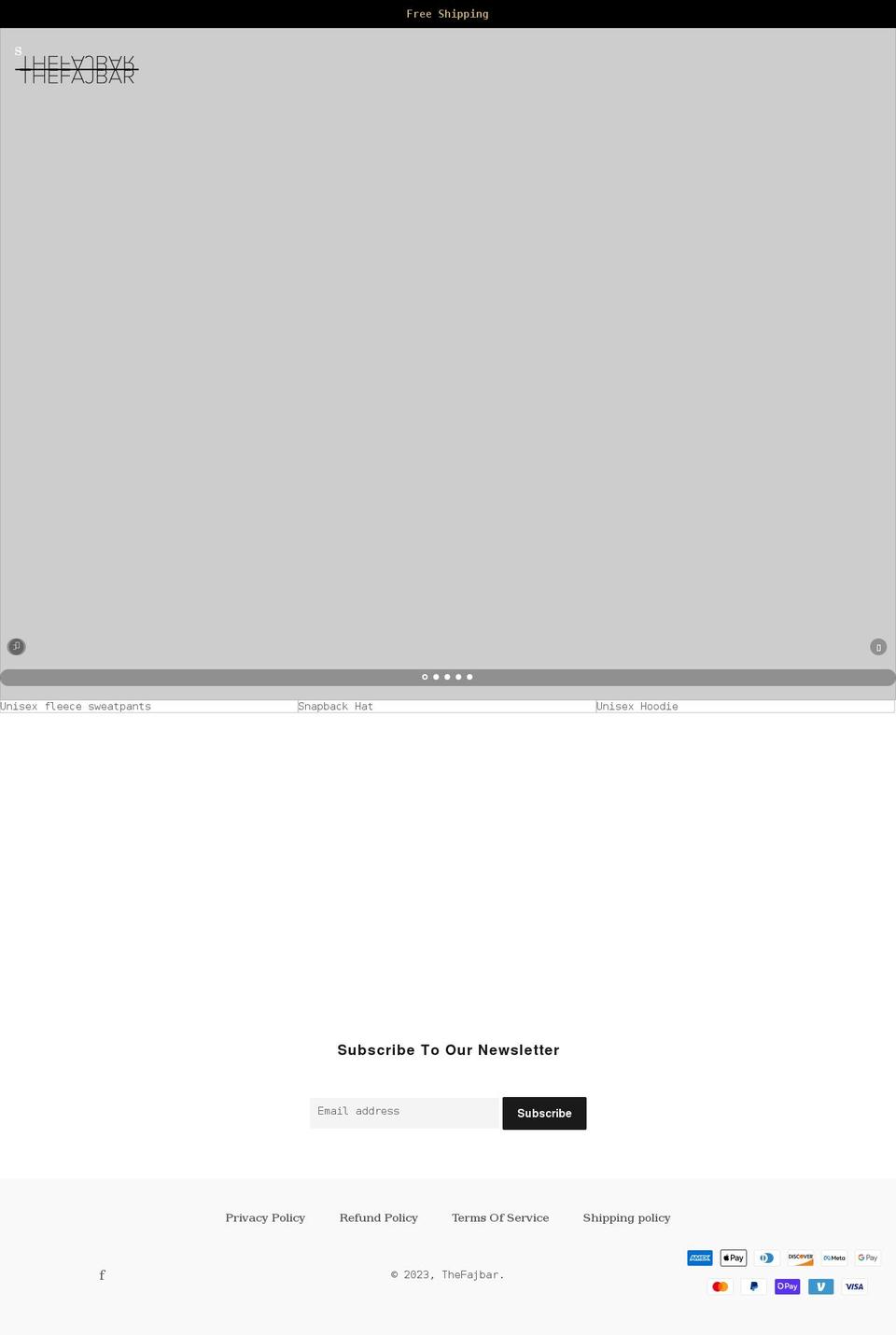 thefajbar.com shopify website screenshot