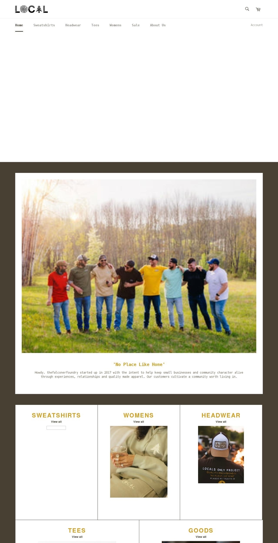 thefalconerfoundry.com shopify website screenshot