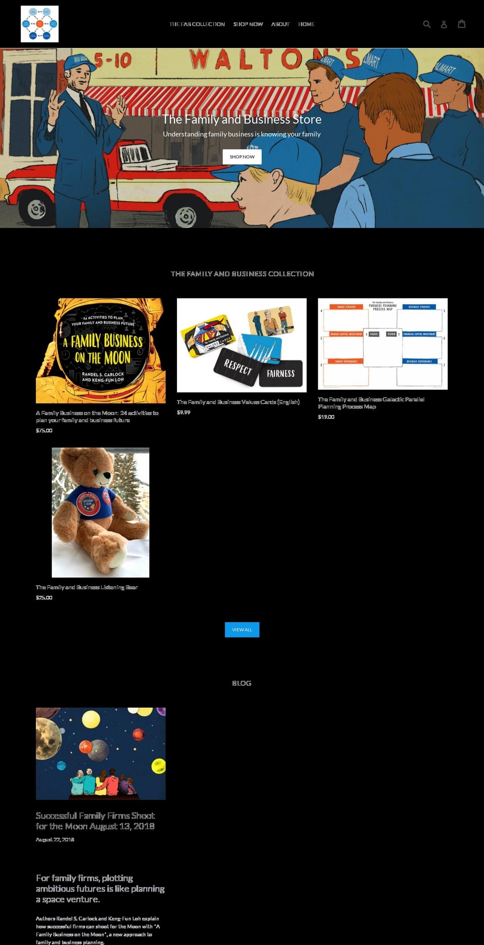 thefamilyandbusinessstore.com shopify website screenshot