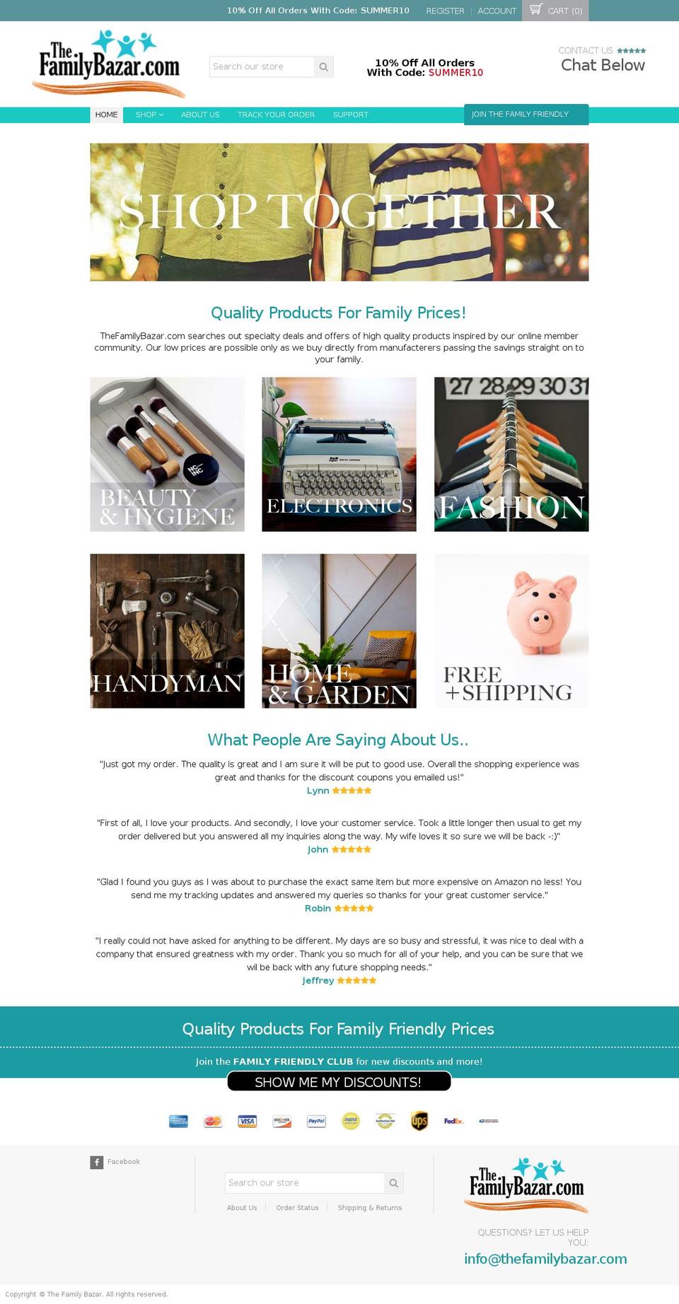thefamilybazar.com shopify website screenshot