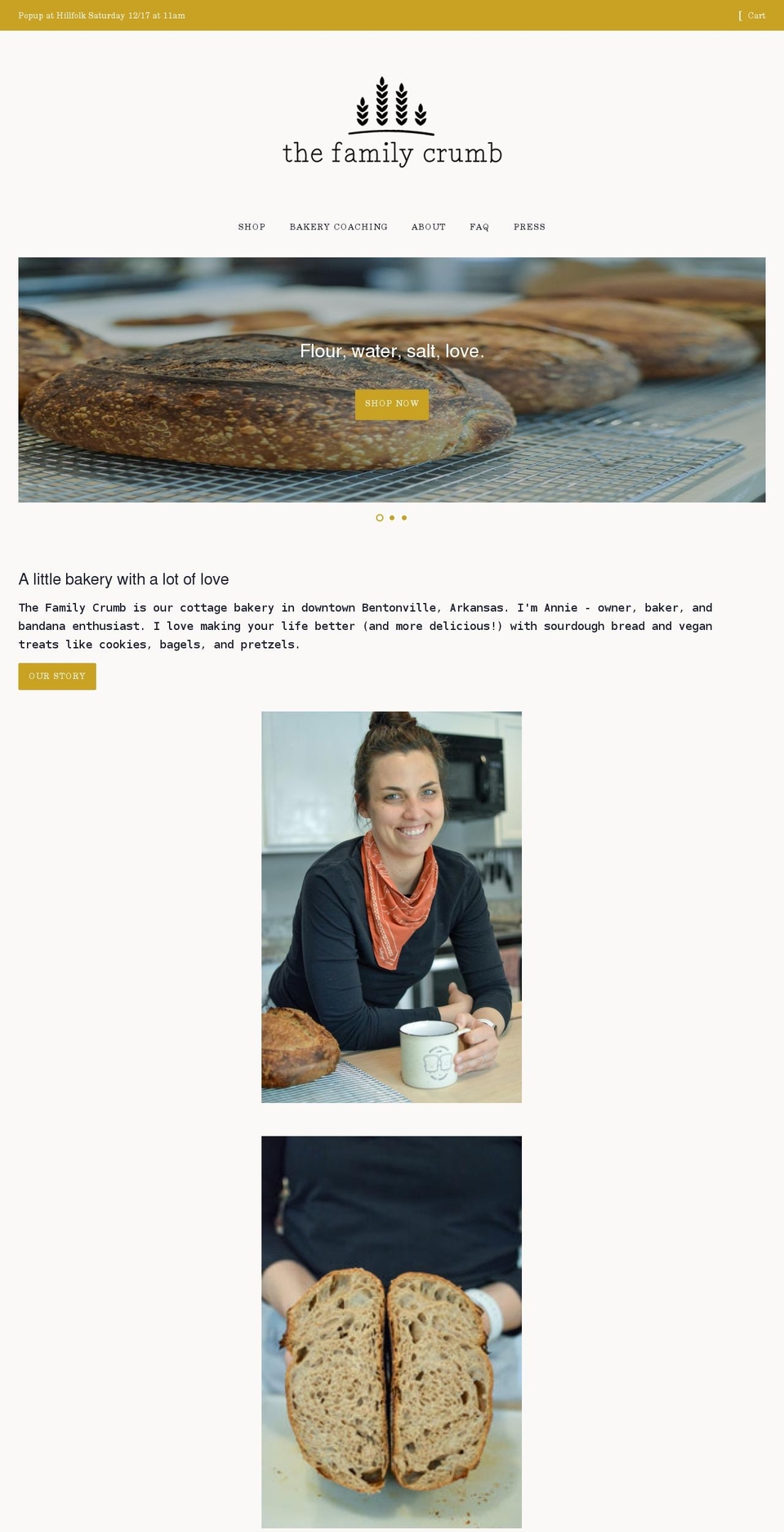 thefamilycrumb.com shopify website screenshot