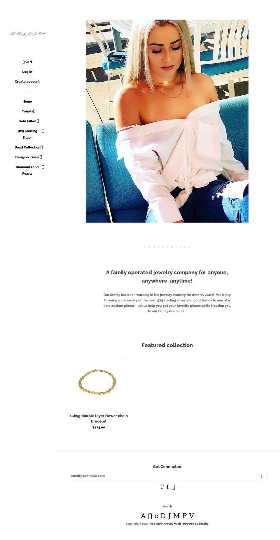 thefamilyjewelryvault.com — Shopify storefront screenshot