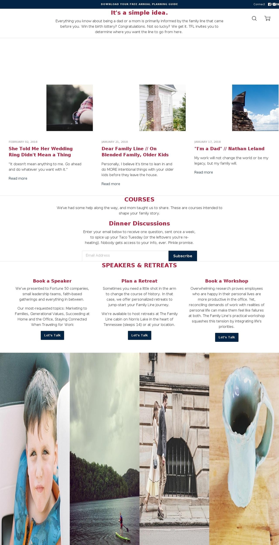 RPS v Shopify theme site example thefamilyline.net