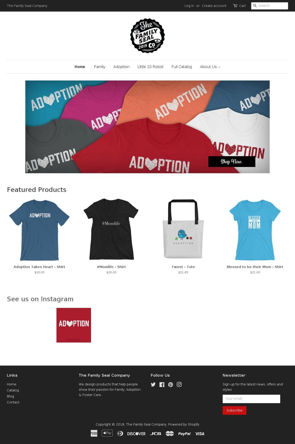 thefamilyseal.com — Shopify storefront screenshot