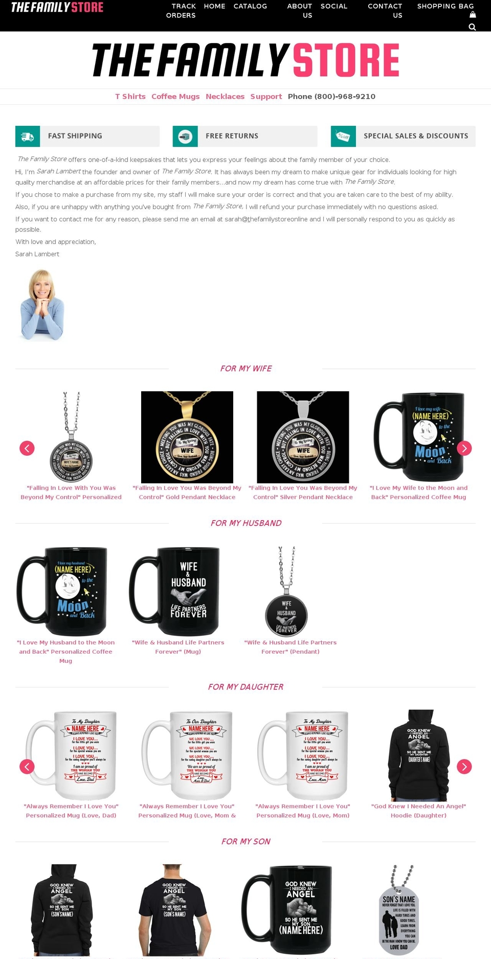 thefamilystoreonline.com — Shopify storefront screenshot